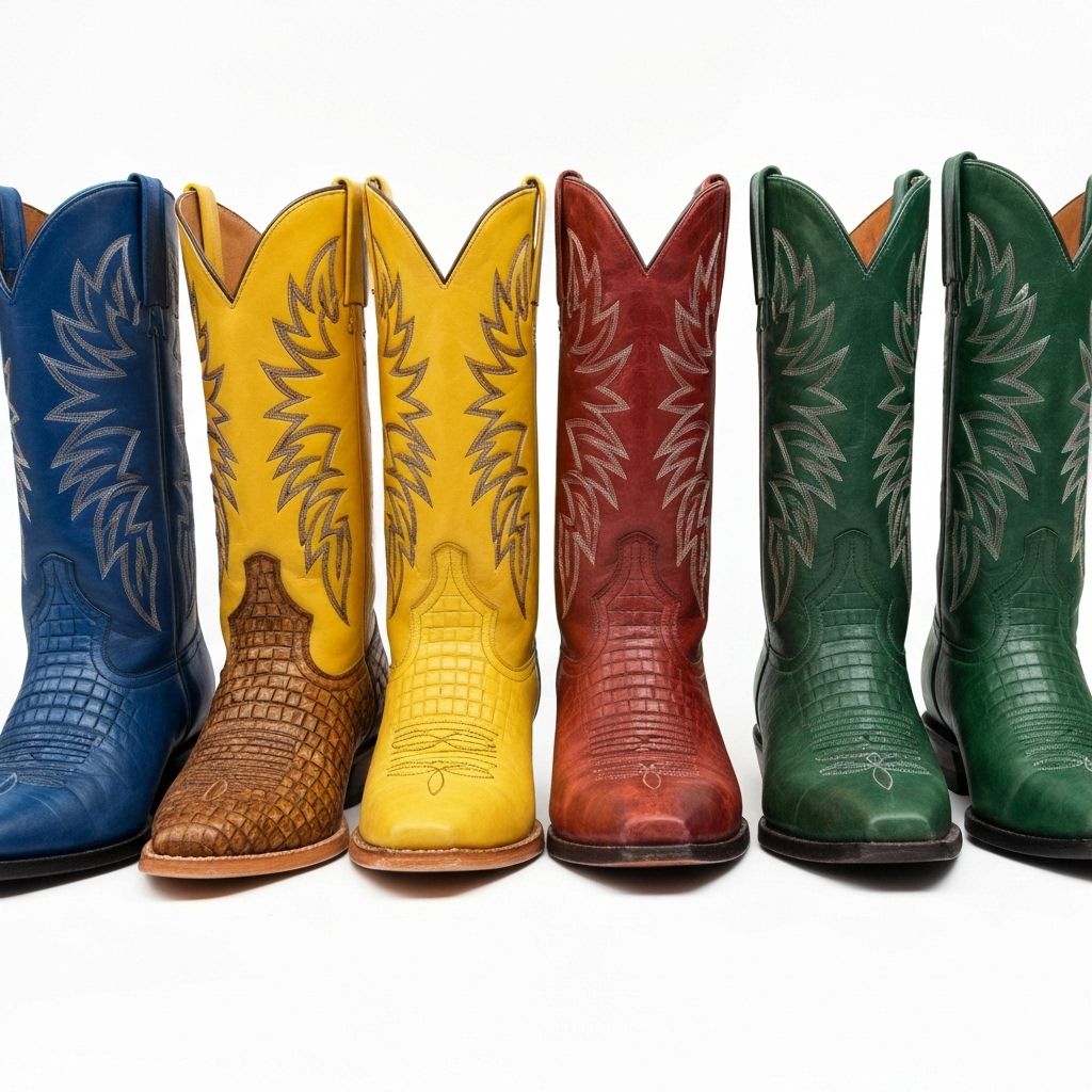 Colorful cowboy boots